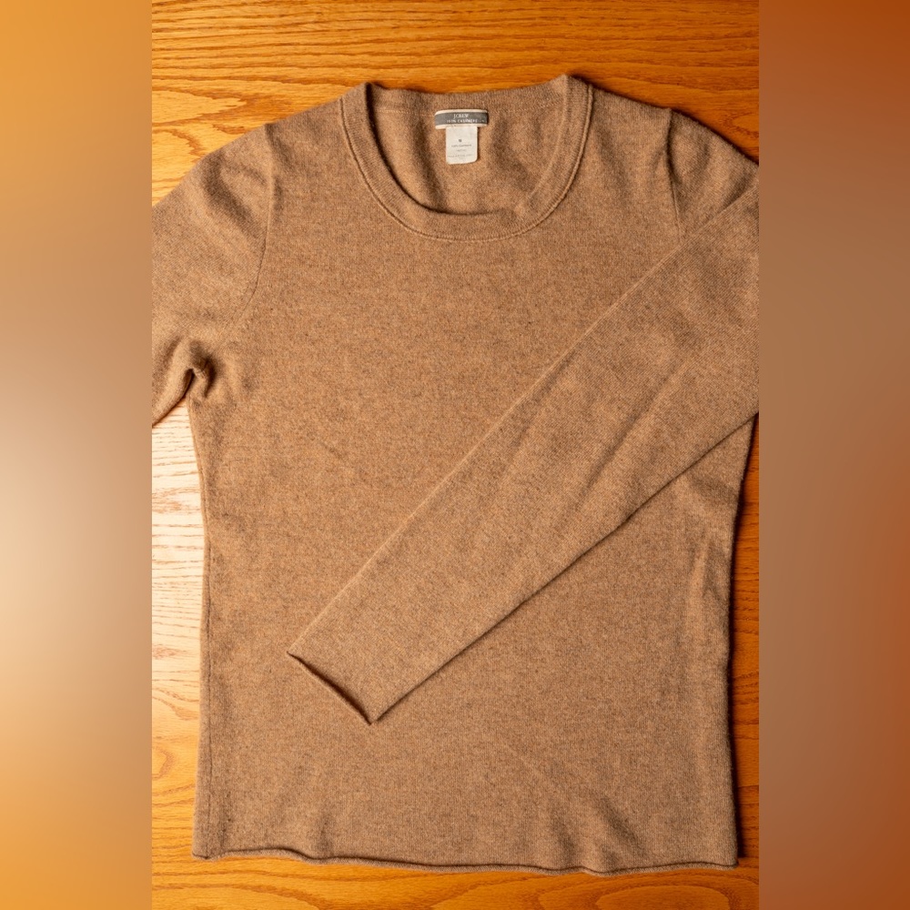 Cashmere J. Crew long-sleeve crew neck.